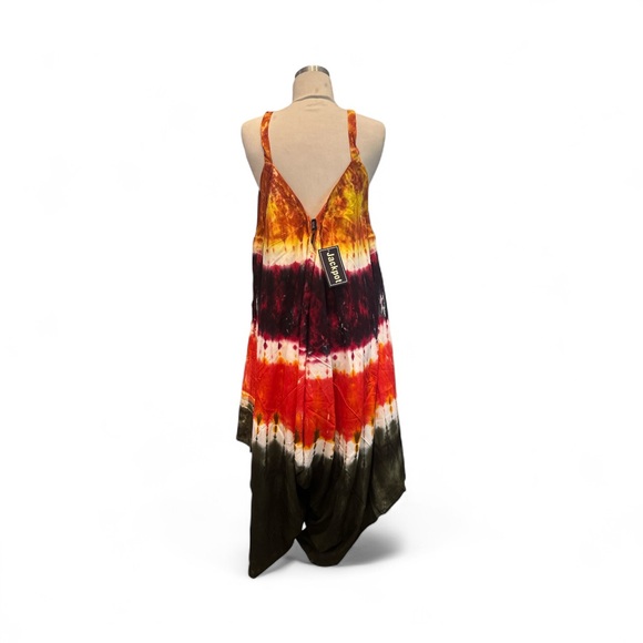 #511 Vibrant Tie-Dye Women's Jumpsuit - Picture 4 of 4